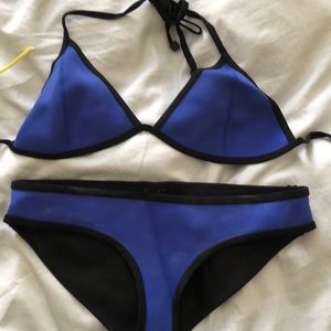 blue triangl bikini